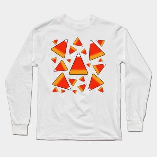 Candy Corn Red & Orange Long Sleeve T-Shirt